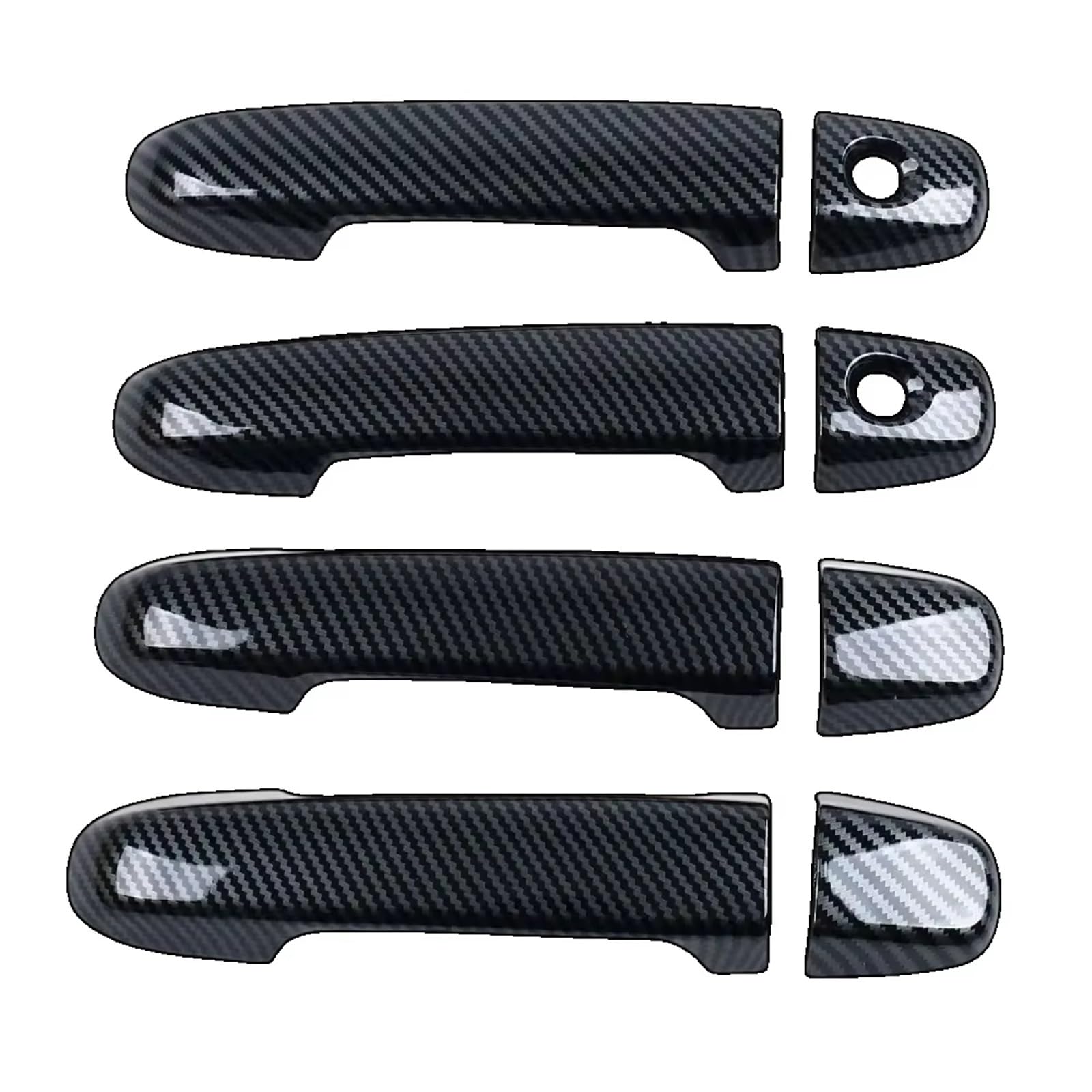 Kompatibel Mit Toyota Für Camry 2012-2017 Carbon Fiber Style Außentürgriffrahmenverkleidung Verkleidung ABS Aufkleber Zubehör Auto Türgriff Zierleisten(2 Keyholes) von CAKYSE