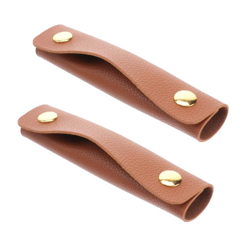 CALLARON 2 STK Anti-snap-Handschuhe Aufhänger Tasche Mit Clipverschluss Handtaschen Gürtel Gepäckgriffhüllen Für Koffer Wickelt Kette Sparer Geldbeutel Handgriffe Träger Pu-Leder Brown von CALLARON