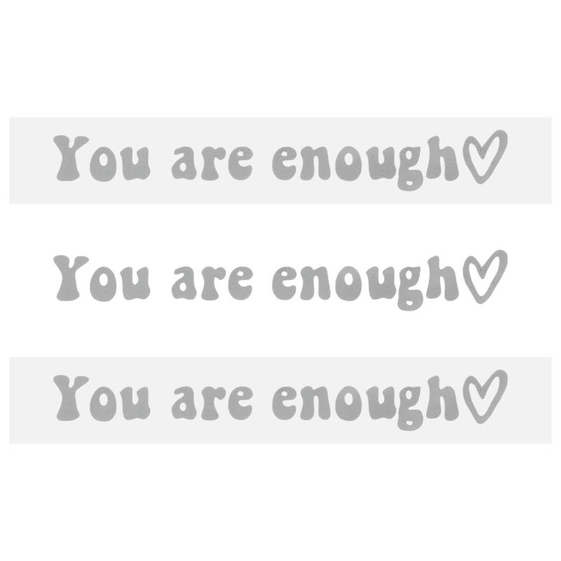 CALLARON 3 Stück „You Are Enough“-Spiegelaufkleber Selbstklebende Rückspiegelaufkleber Mit Inspirierenden Worten Vinyl-Aufkleber Zum Abziehen Und Aufkleben Für Die Wandkunst Zu Hause Im von CALLARON