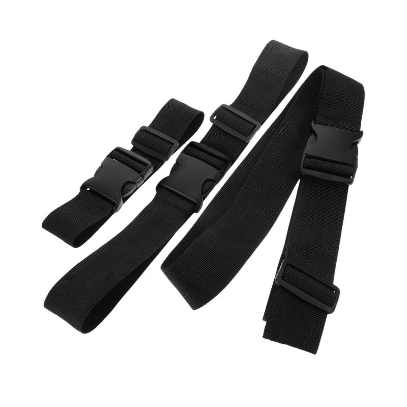 CALLARON 3St Verstellbarer Gepäckgurt koffergurt koffergürtel Gepäckriemen Hochfester Gepäckgurt Kofferschnalle Gepäckband Outdoor-Gurt Hochleistungs-Gepäckgurte Reisebedarf Nylon Black von CALLARON