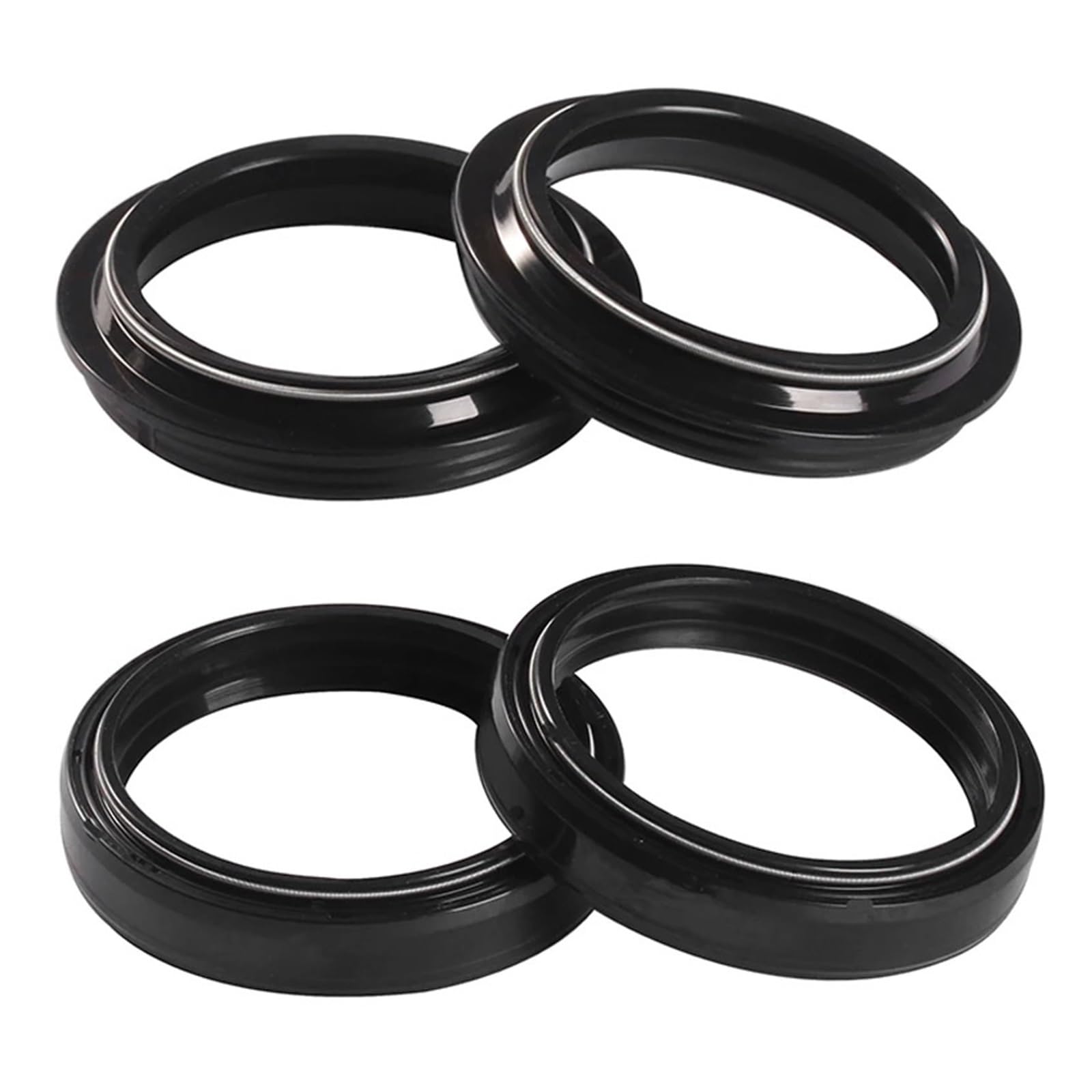 Motorrad Vorne Stoßdämpfer Gabel Dämpfer Öl Dichtung & Staub Abdeckung for Terra 125 E3 125 Abenteuer Kreuz Stadt 125 E3 2007-10(2pcs oil 2pcs dust) von CAMELLIO