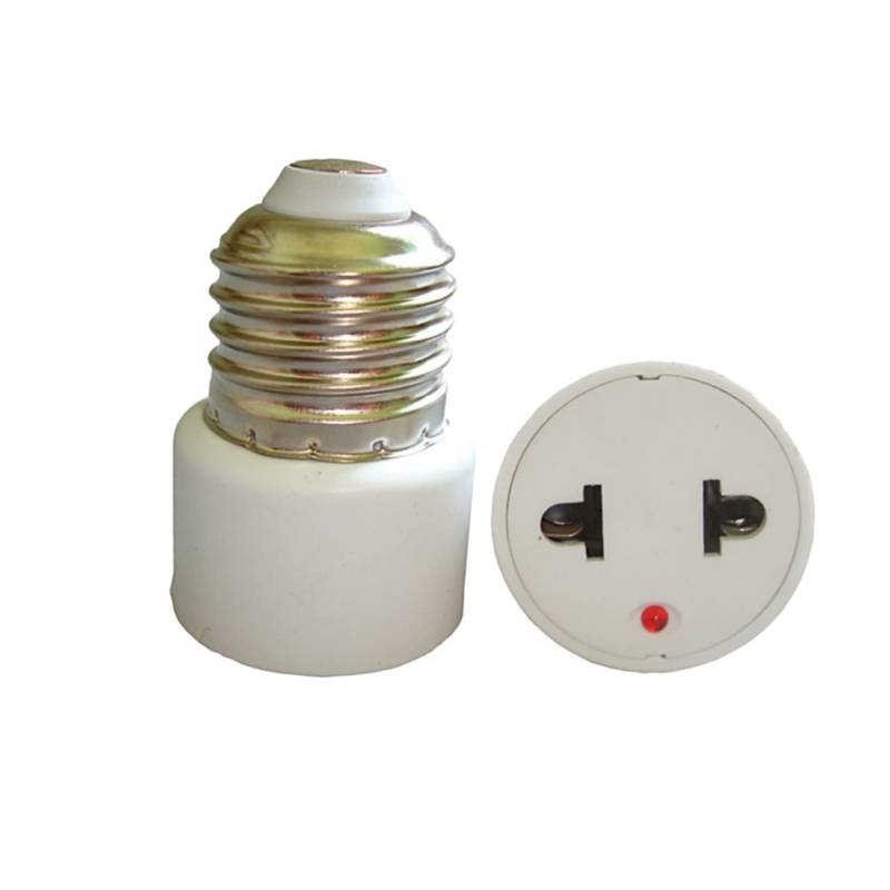 CANIGHT 2 Stück E27 Lampenfassung Mit 220 V Adapter Für US Stecker 2 Loch Flachsteckdose Ideal Für LED Und Leuchtstofflampen Weiß Für Einfache Umwandlung Zuhause von CANIGHT