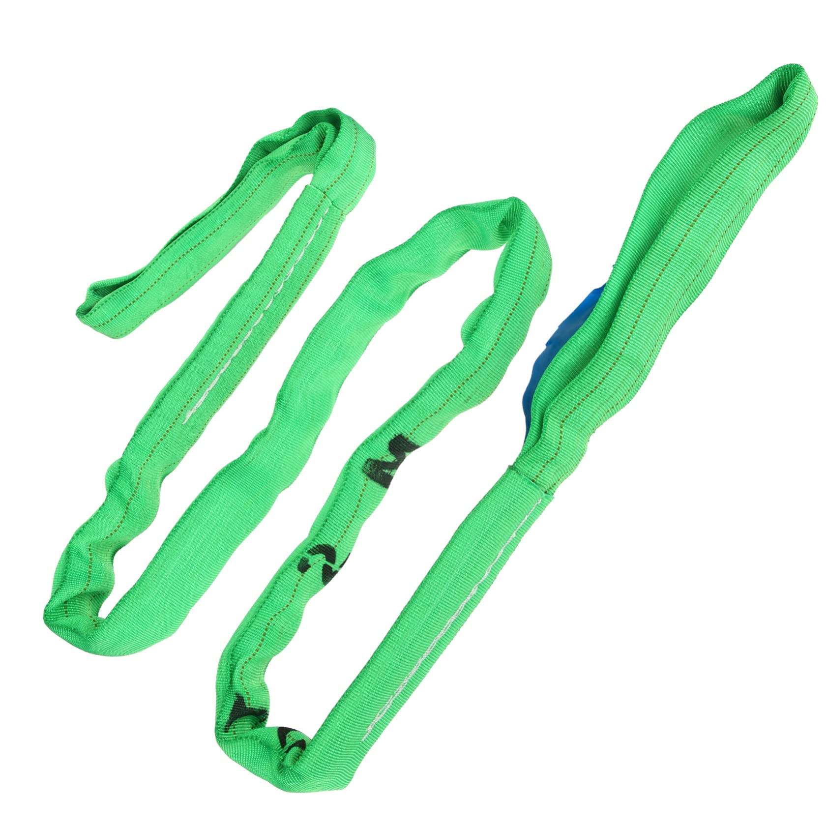 CANIGHT Flexible Schlinge Mit Doppelschnalle Strapazierfähiger Abschleppgurt Webschlinge Rigging-Riemen Flache Hebeseile Schwere Hebeschlingen Hebeschlinge Für Lasten Winde Green Polyester von CANIGHT