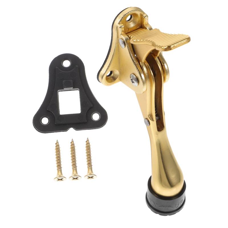 CANIGHT Tür oben bodentürstopper door stops abtreter vorgehängte Außentüren Türschlösser Wandschutz Türhalter Türstopper für die Unterseite der Tür Türstopper Keil Zinklegierung Golden von CANIGHT