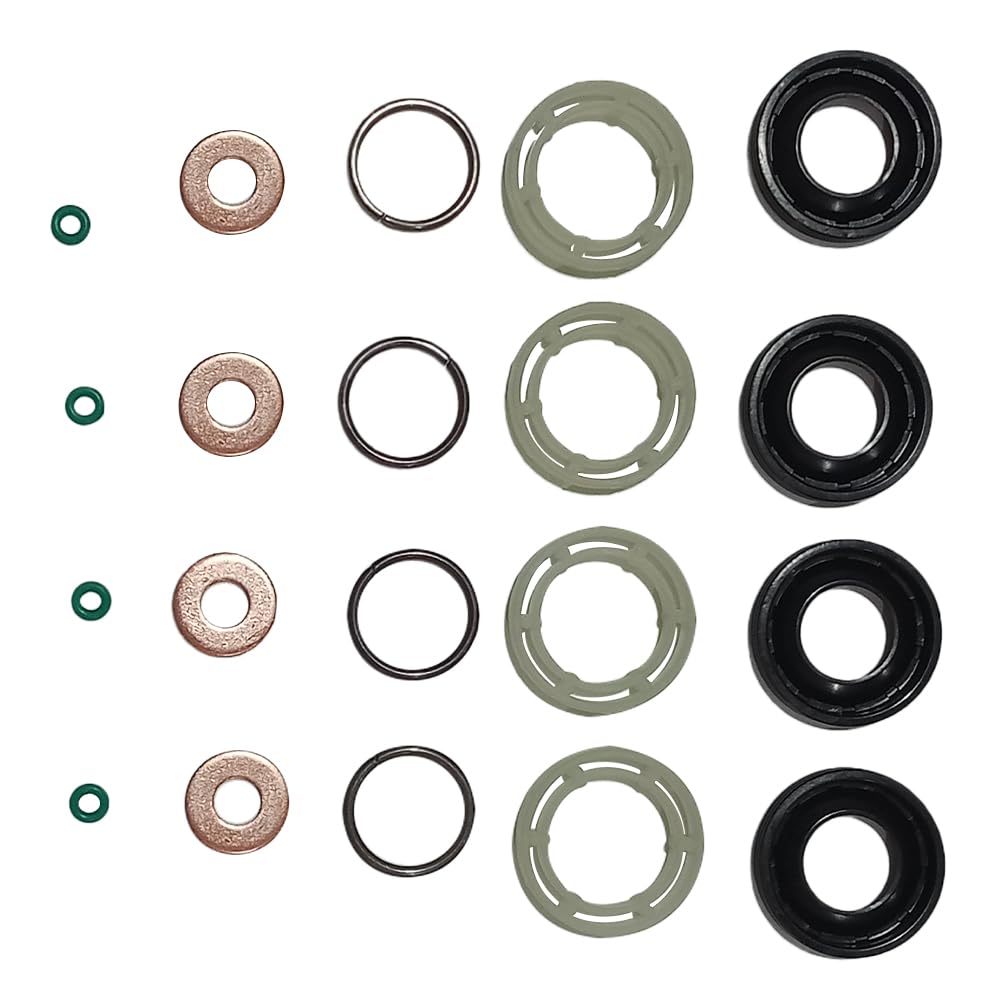 CANJPTON Diesel-Einspritzdüsen-Kit Waschsatz für Autodichtungen Diesel Injector Seals Washer Kit Passend Kompatibel mit C-MAX Fiesta 1233683 198185 von CANJPTON