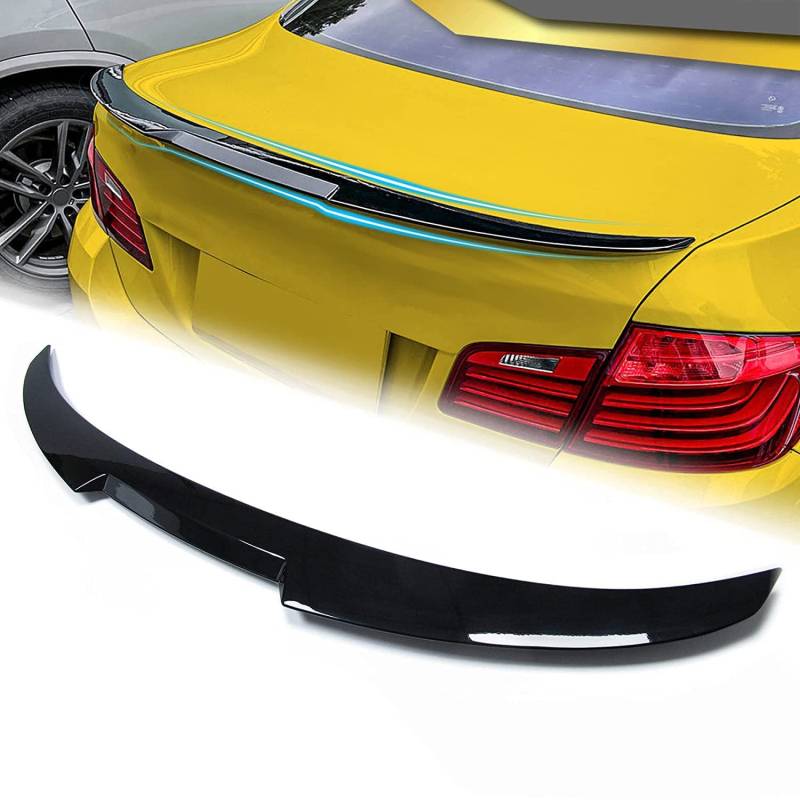 CANLAY Auto Spoiler Original Heckspoiler Flügellippe Dekoration für BMW 5er F10 F18 M5 Limousine 2010-2017 Dachfenster Kofferraum Nachrüstzubehör, Schwarzglänzend von CANLAY