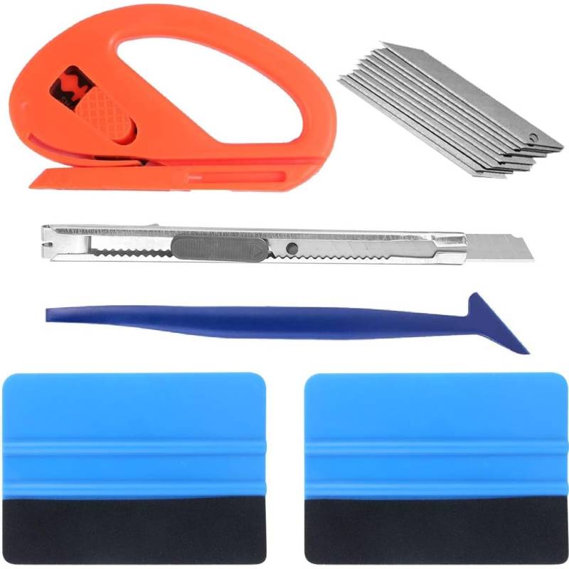 Canopus Auto Folierung Set Mini Rakel, 15-Teiliges Folierungs Werkzeug Set, Car Wrapping Werkzeug, Vinyl Car Wrap Tool Kit, Autofolierung Set, zum Anbringen von Glasaufkleber, Aufkleber und Folie von CANOPUS