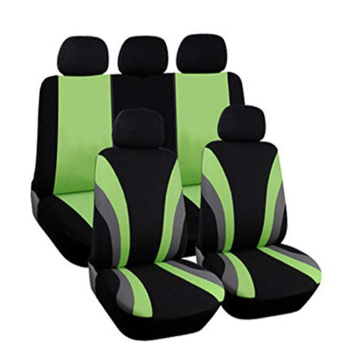 CAOXINZI Auto Sitzbezüge Set für Suzuki S-Cross 2014-2023, Atmungsaktiv Autositzbezüge Komplettset Auto Schonbezüge für Vordersitze und Rückbank Sitzbezügesets,A/Green von CAOXINZI