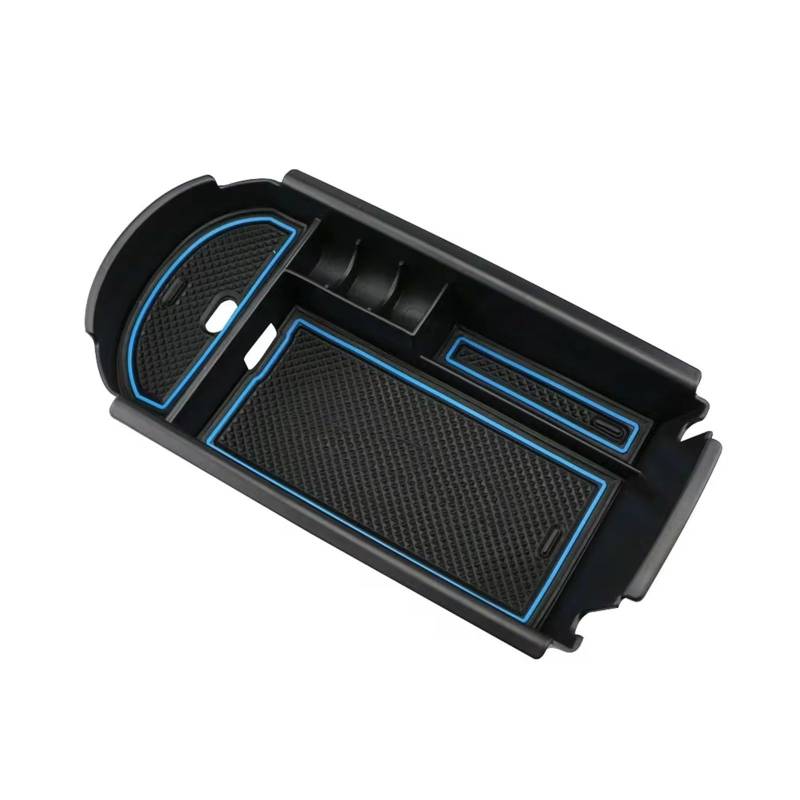 Armablage Stauraum Kompatibel Mit Toyota Für C-HR Für CHR 2016 2017 2018 2019 2020 Auto-Mittelkonsole Armlehne Aufbewahrungsbox Organizer Container Halter Tablett Zubehör(Blue) von CAQRBCX