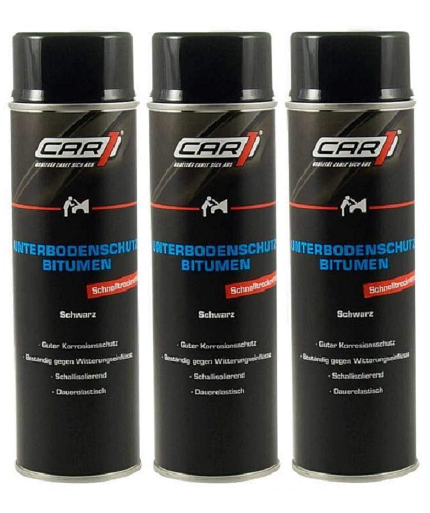 3 x 500ml CAR1 Unterbodenschutz Bitumen Versiegelung, UBS, Steinschlagschutz CO 3612 von CAR1