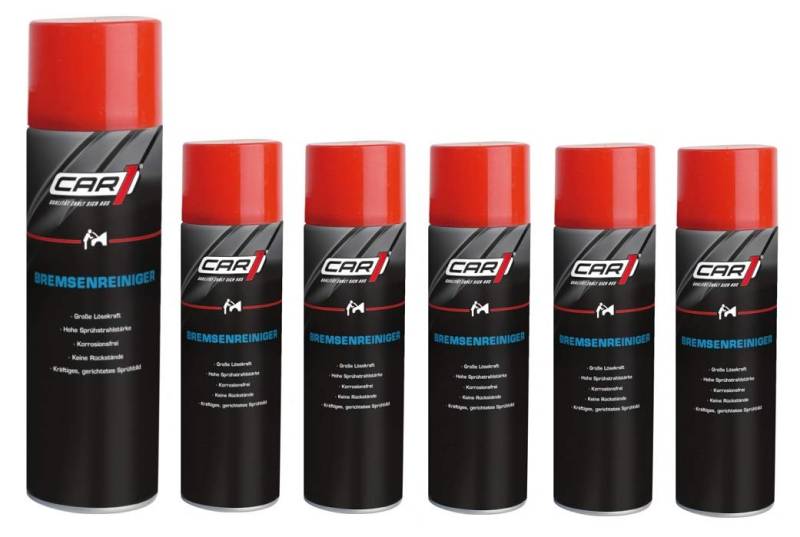 6 x 500ml CAR1 Bremsenreiniger - Bremsscheibenreiniger Spray - CO 3000 von CAR1