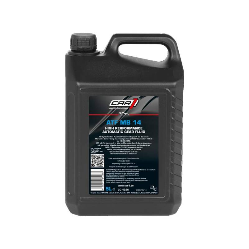 CAR1 Automatik-Getriebeöl ATF MB 14 HP High Performance Getriebe Öl Automatic Transmission Fluid rot 5L von CAR1