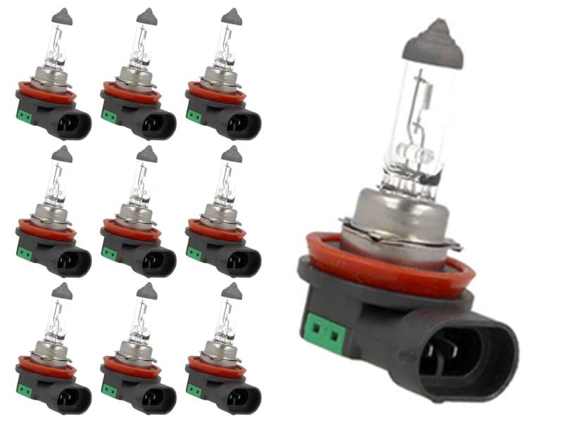 CARALL 10 Pezzi Lampada Alogena 12V Per Auto (H11 12V 55W PGJ19-2) von CARALL