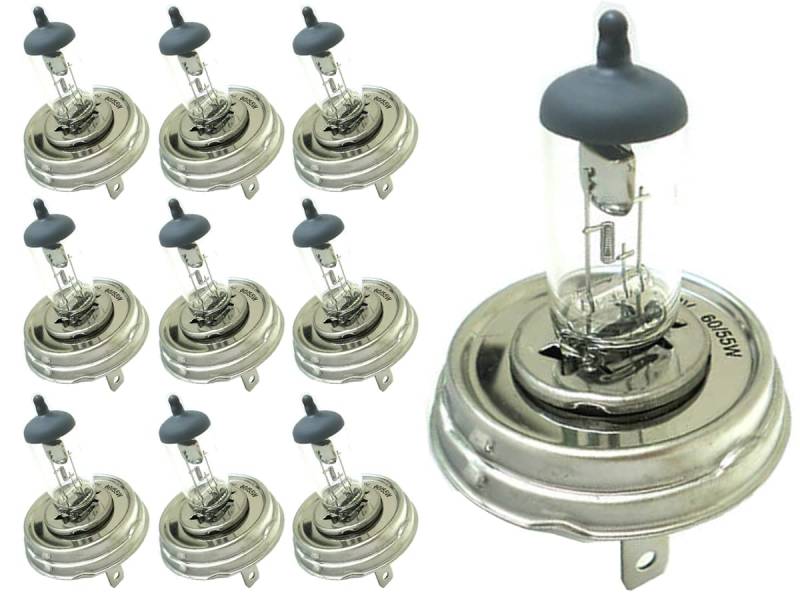 CARALL 10 Pezzi Lampada Alogena 12V Per Auto (H5 H4 P45T 12V 60/55W) von CARALL