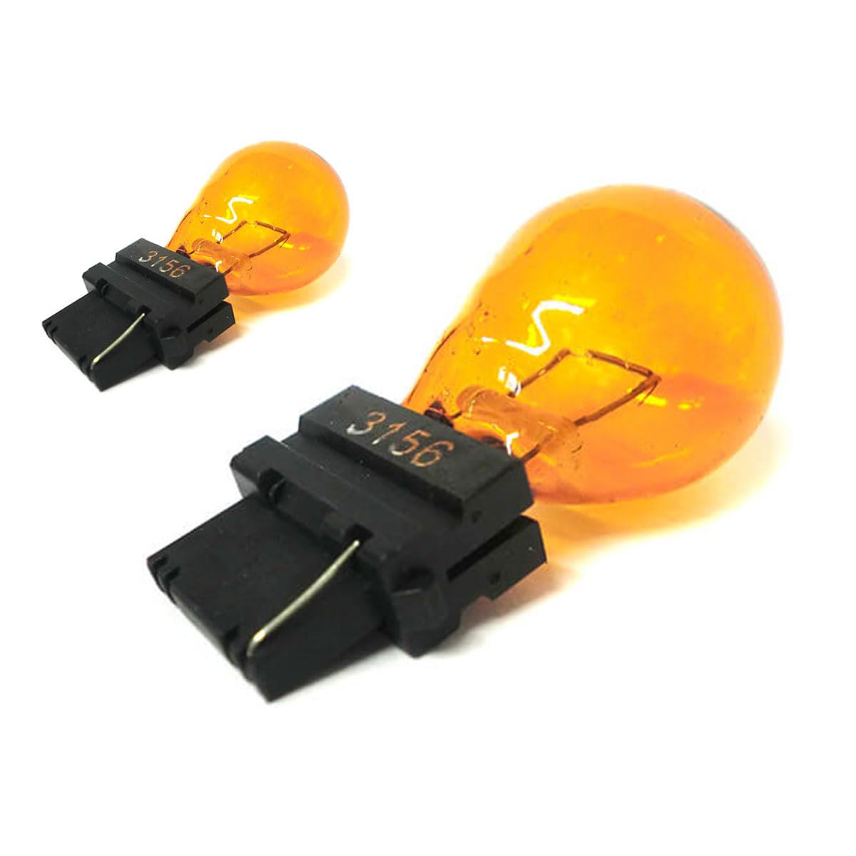 CARALL 2 Stück Halogenlampen 12V für Autos (3156 Amber T25 PY27W 12V 27W W2.5x16d) von CARALL