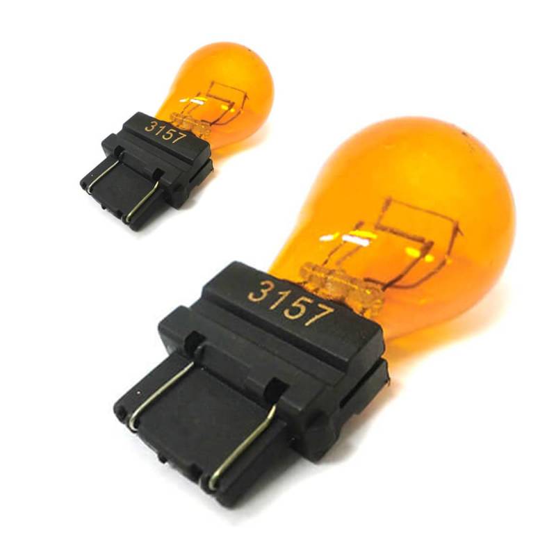 CARALL 2 Stück Halogenlampen 12V für Autos (3157 Amber T25 PY27/7W 12V 27/7W W2.5x16q) von CARALL