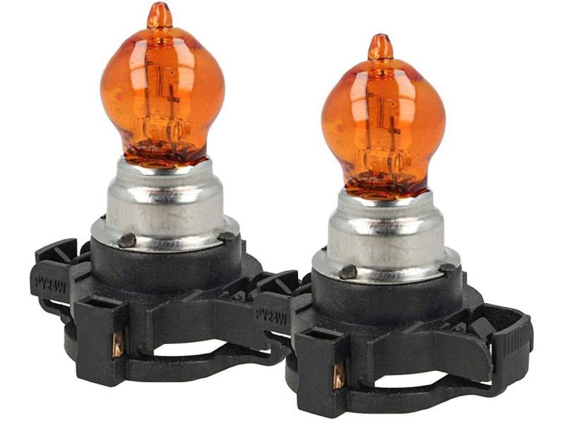 CARALL 2 Stück Halogenlampen 12V für Autos (PY24W 12V 24W Amber) von CARALL