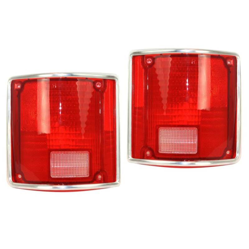 Für 1973-1991 Chevy Blazer Pair Rear Tail Lights Driver and Passenger Side Unitw/Bright Trim GM2800122 GM2801122 - ersetzt 5968329 5968330 von CARLIGHTS360