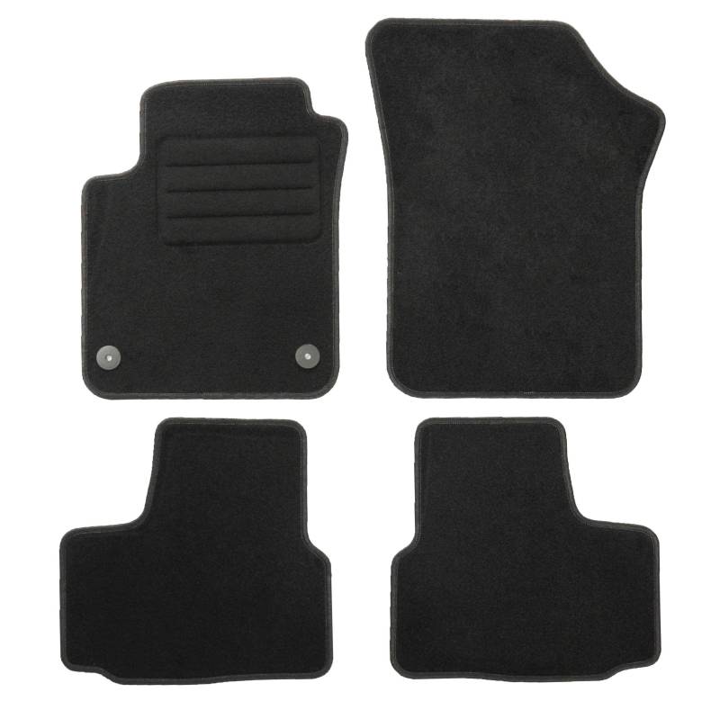 TEXER Textil Fußmatten Passend für Skoda Citigo Bj. 2011- Basic von Car Mat Co