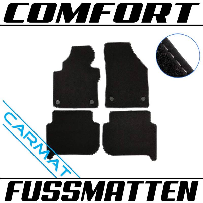 Fussmatten für VVVV Touran I Bj. 2003-2010 Autoteppiche BEF. RUND Comfort von Car Mat Co