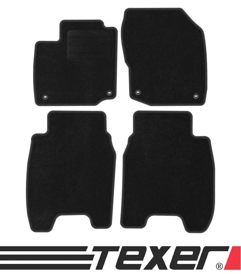 TEXER Textil Fußmatten Passend für Honda Civic IX Diesel Bj. 2012-2016 ANTHRAZIT von Car Mat Co