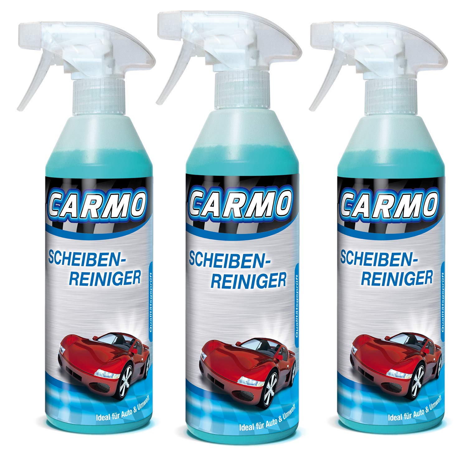 3x CARMO Scheibenreiniger | Glasreiniger | Fensterreiniger | Scheibenklar | 500ml von CARMO