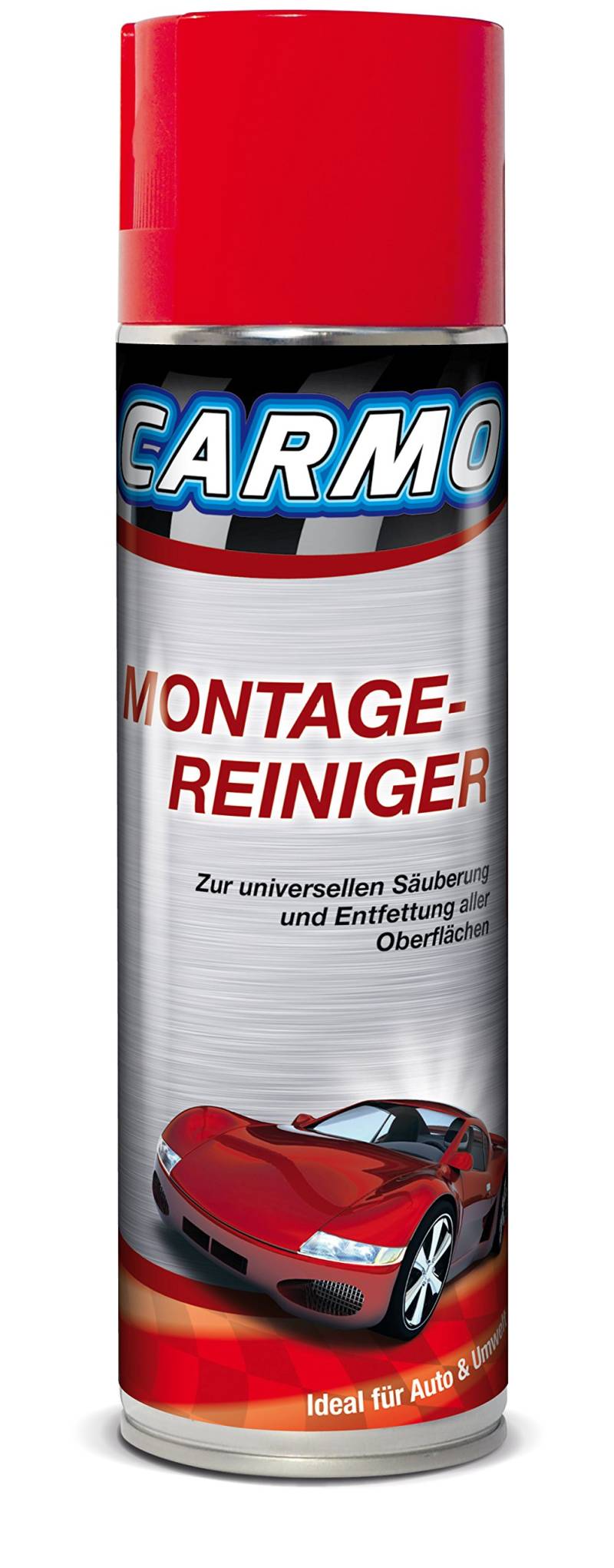 CARMO 1x Montagereiniger | Bremsenreiniger | Acetonfrei | Nicht korrosiv | Hohe Reinigungskraft | Entfernt Öle, Fette, Bremsstaub und eingebrannte Ablagerungen | 500 ml von CARMO