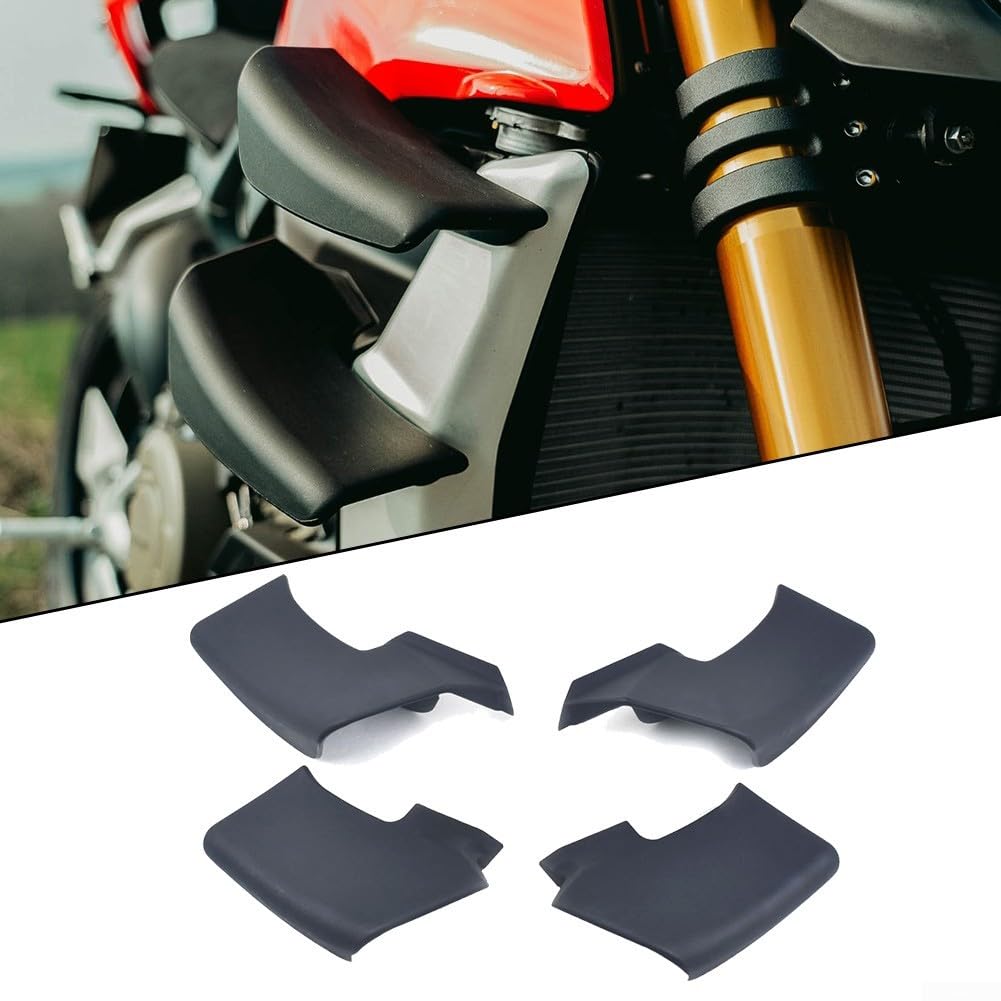 4 Stück Motorrad-Winglets, Kohlefaser-Spoiler, feste Winglets Flügel für Ducati Streetfighter V4 V4S V4SP 2020–2023 von CARMOTTER