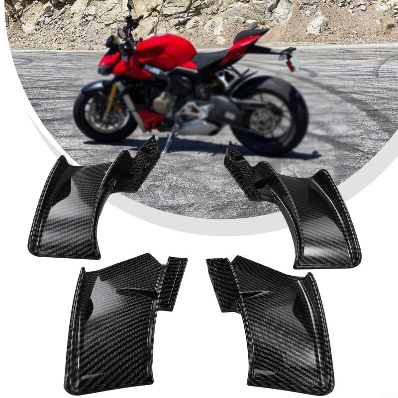 Motorrad-Windflügel für Ducati Streetfighter V4/S/SP V2/S, Motorrad-Spoiler, Karbonfaser-Verkleidungs-Winglets, Motorräder Winglets Seitenflügel Spoilerflügel von CARMOTTER