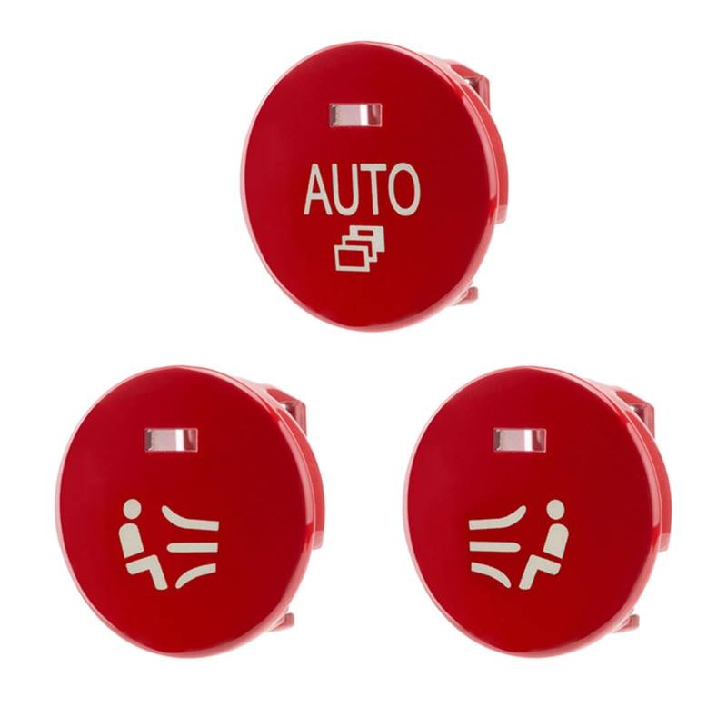 CARRERAS Fit for BMW 5 Series E60 E61 2008-2010 Auto Innen Klimaanlage Panel Schalter Taste Knopf Abdeckung Klima control Knopf Kappe Ersatz Klimaanlagenknopf (Size : Red) von CARRERAS