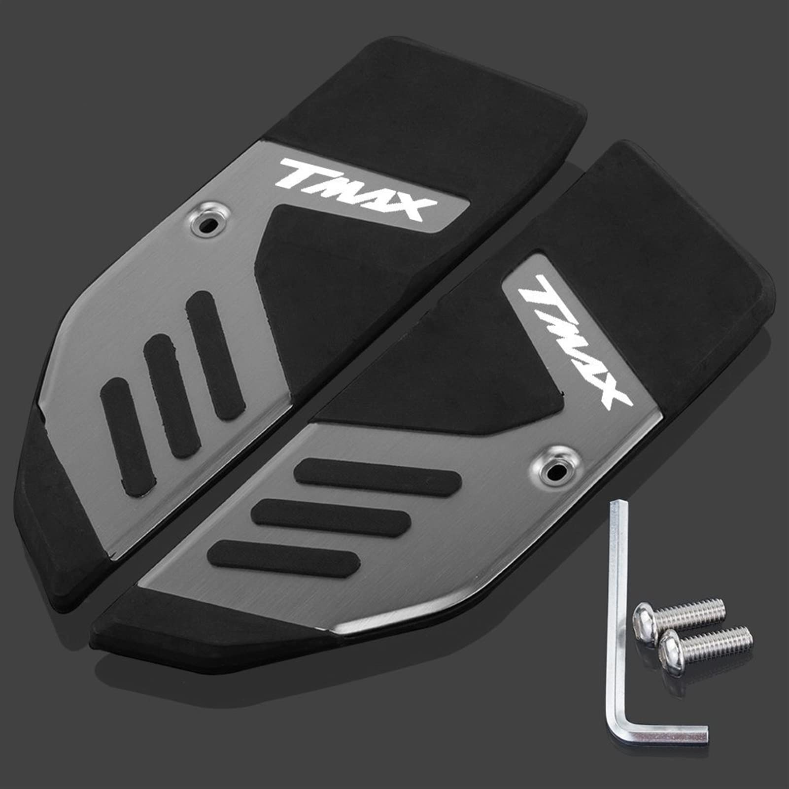 Motorrad Passagier Trittbrett Schritte Fußrasten Platte Pad Abdeckungen for Yamaha TMAX 530 SX DX 2017-2019 TMAX 560 Tech Max 2020 21 Trittbrettstufe (Size : TMAX Titanium) von CARRERAS