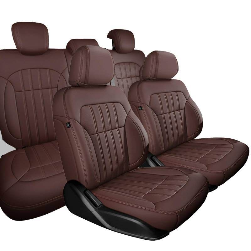 Auto Leder Sitzbezüge für Lexus GX460 GX470 LC500 LC500h LX570, Autositzbezug-Set vorn und hinten, komplett mit Kopfstützenbezügen, Ledersitzkissen, luxuriöser Sitzschutz, Seitenairbag-kompatibel von CARXB