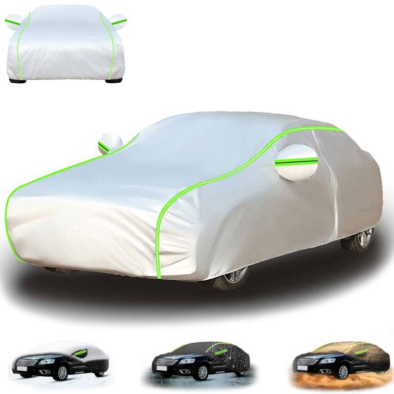 Autoabdeckung für Alpina D10 D3 D4 D5 Auto Abdeckplane Autoplane Autoabdeckung Winter Autogarage Staubdicht Winddicht Schneedicht UV-Schutz Outdoor Indoor Car Cover Mit reflektierenden Streifen( von CARXB