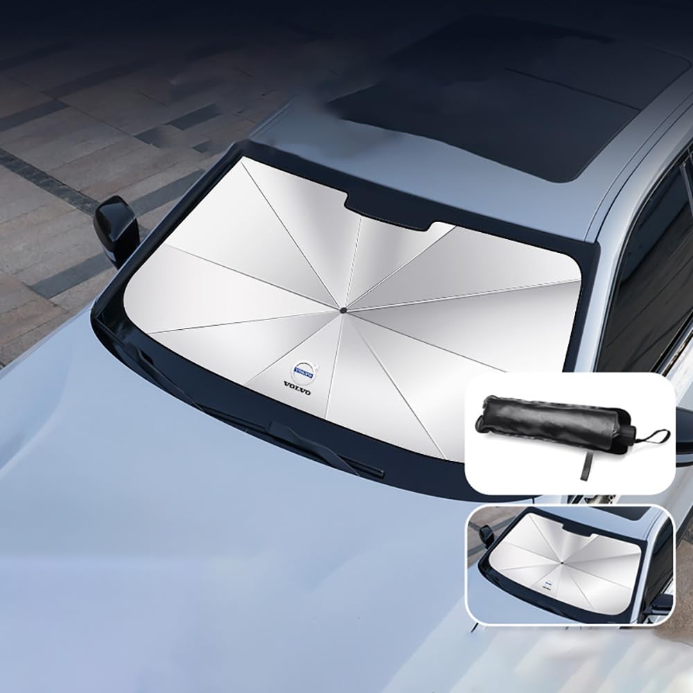 Auto Windschutzscheibe Sonnenschirm für Volvo XC60 S90 V90 S60 XC40 XC90 UV-Schutz Sonnenschutz Frontscheibe Faltbare Windschutzscheibe Sonnenblende von CATANK