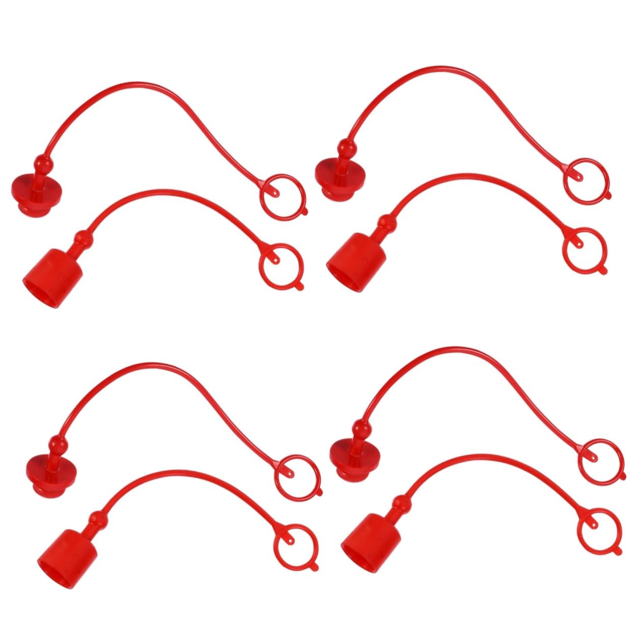 CATIEBYE 4 Sätze Stecker-Staubkappe schnelle Montage Kupplung mit Staubkappen Schnellkupplung NEIN schutzkappen tatsächl Staubabdeckungen für PVC-Anschlüsse einfache Kupplungszubehör rot von CATIEBYE