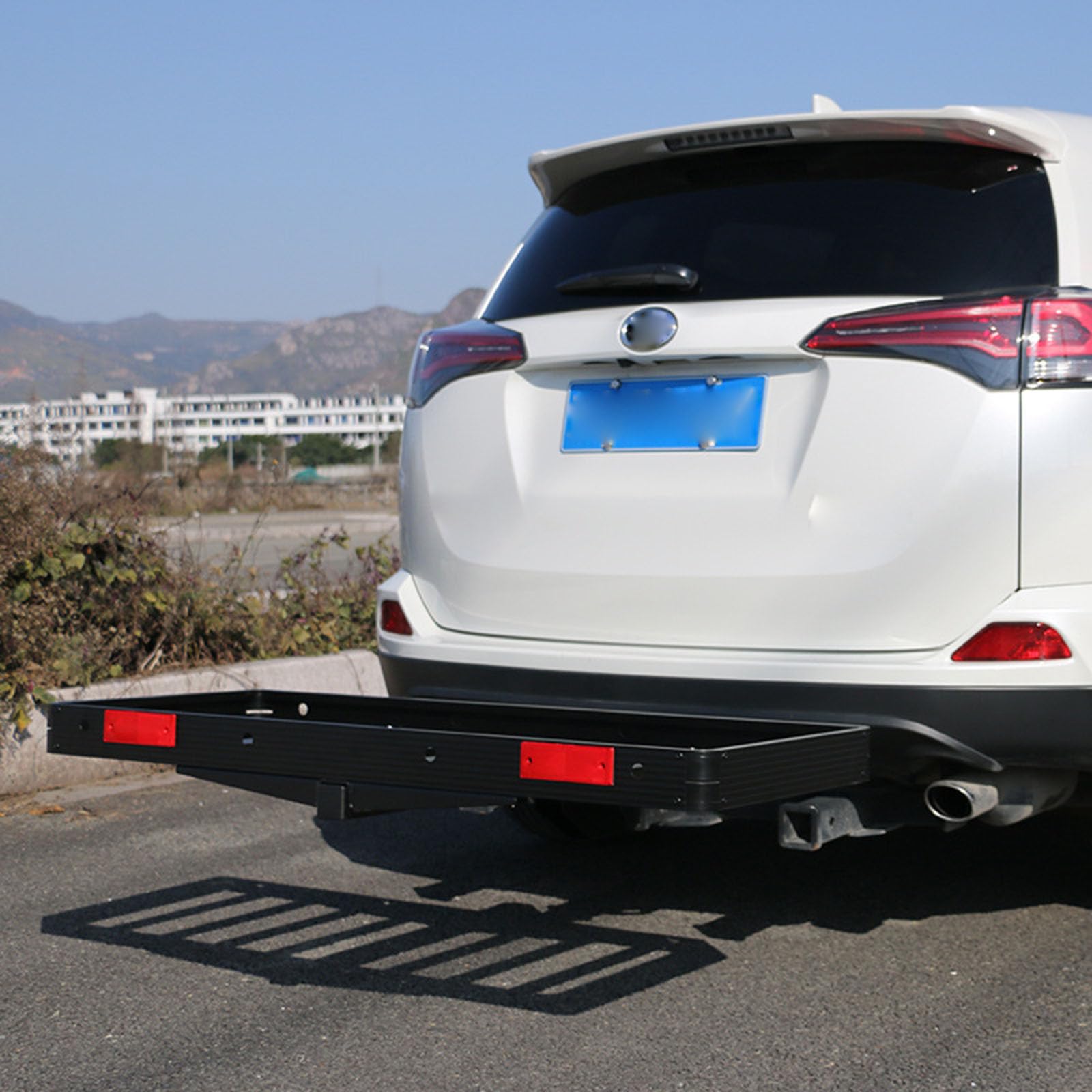 CAULO Geeignet für SUV-Geländefahrzeuge. Aluminium-Auto-Gepäckträger, hinterer Gepäckrahmen, amerikanischer quadratischer hinterer Bremskorb von CAULO