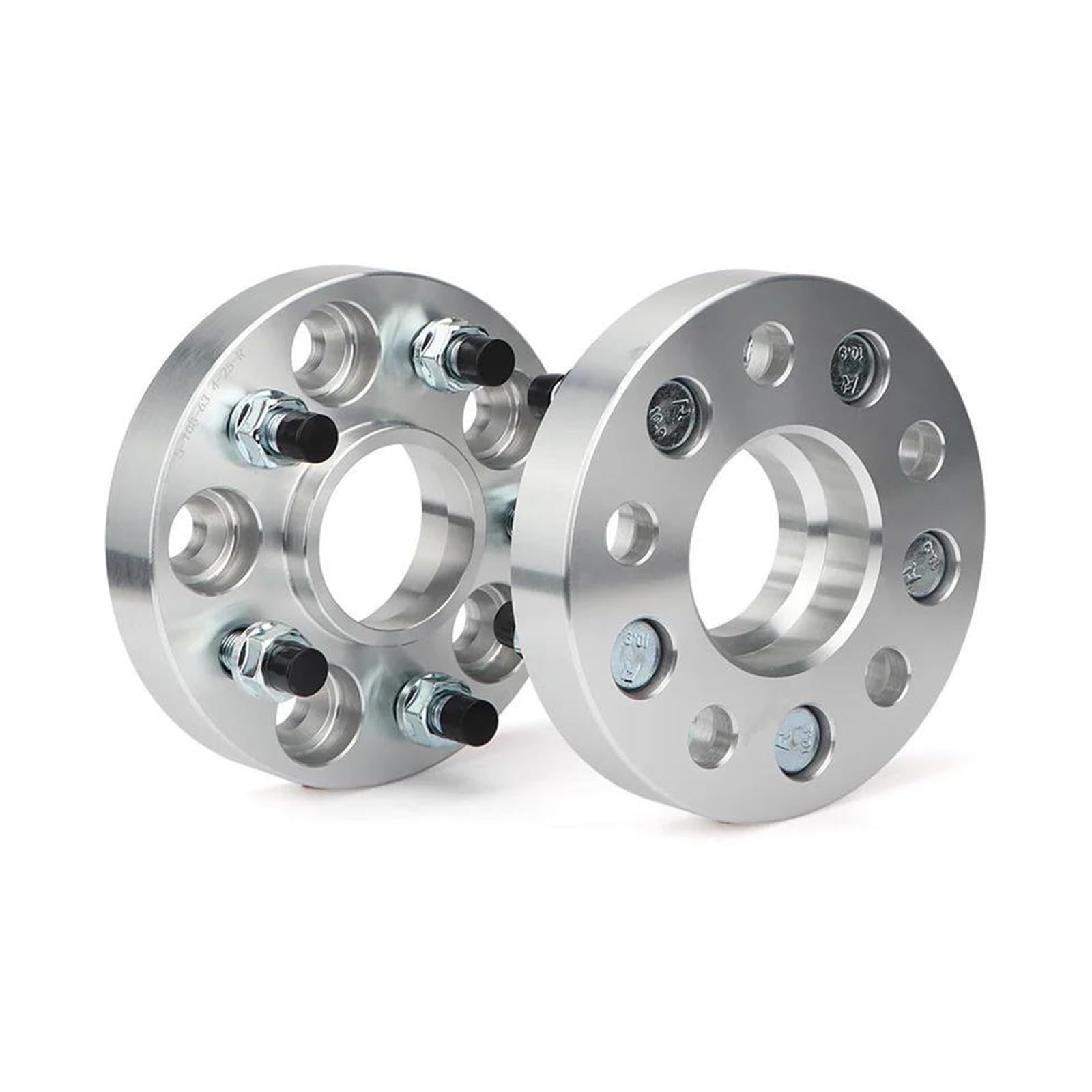 2 Stück 15/20/25/30/35/40/50mm PCD 5X 100 CB 54,1mm Rad Spacer Adapter 5 Lug Für Toyota Für Crown GT2000 Für Prius CAVINBDZ(40MM Silver) von CAVINBDZ