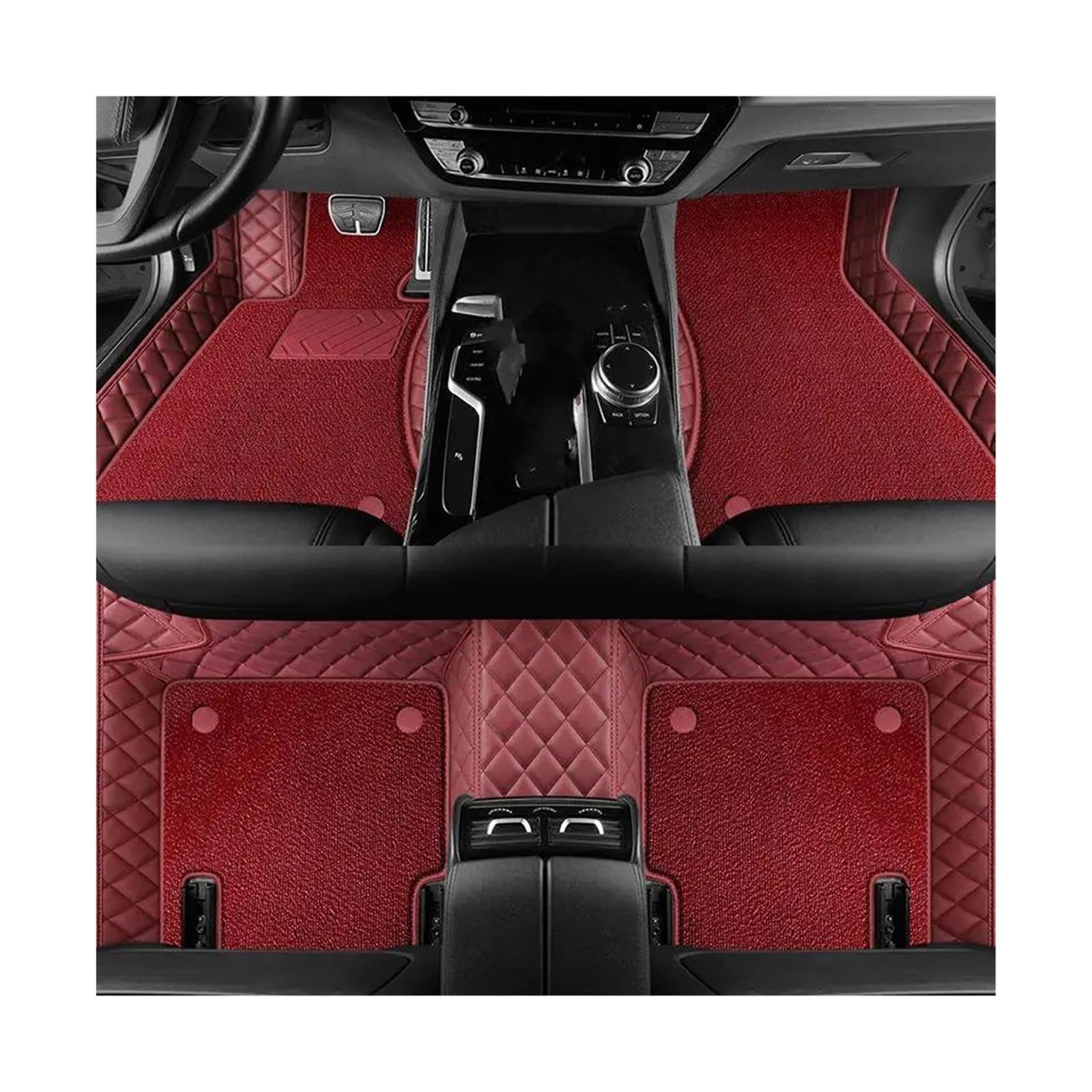 CAVINBDZ Auto Fußmatten Leder Teppiche Teppiche Fuß Pads Für R&enault Für Megane 2 2003 2004 2005 2006 2007 2008 Innen Zubehör Auto-Fußmatten-Teppiche(Type B,5) von CAVINBDZ