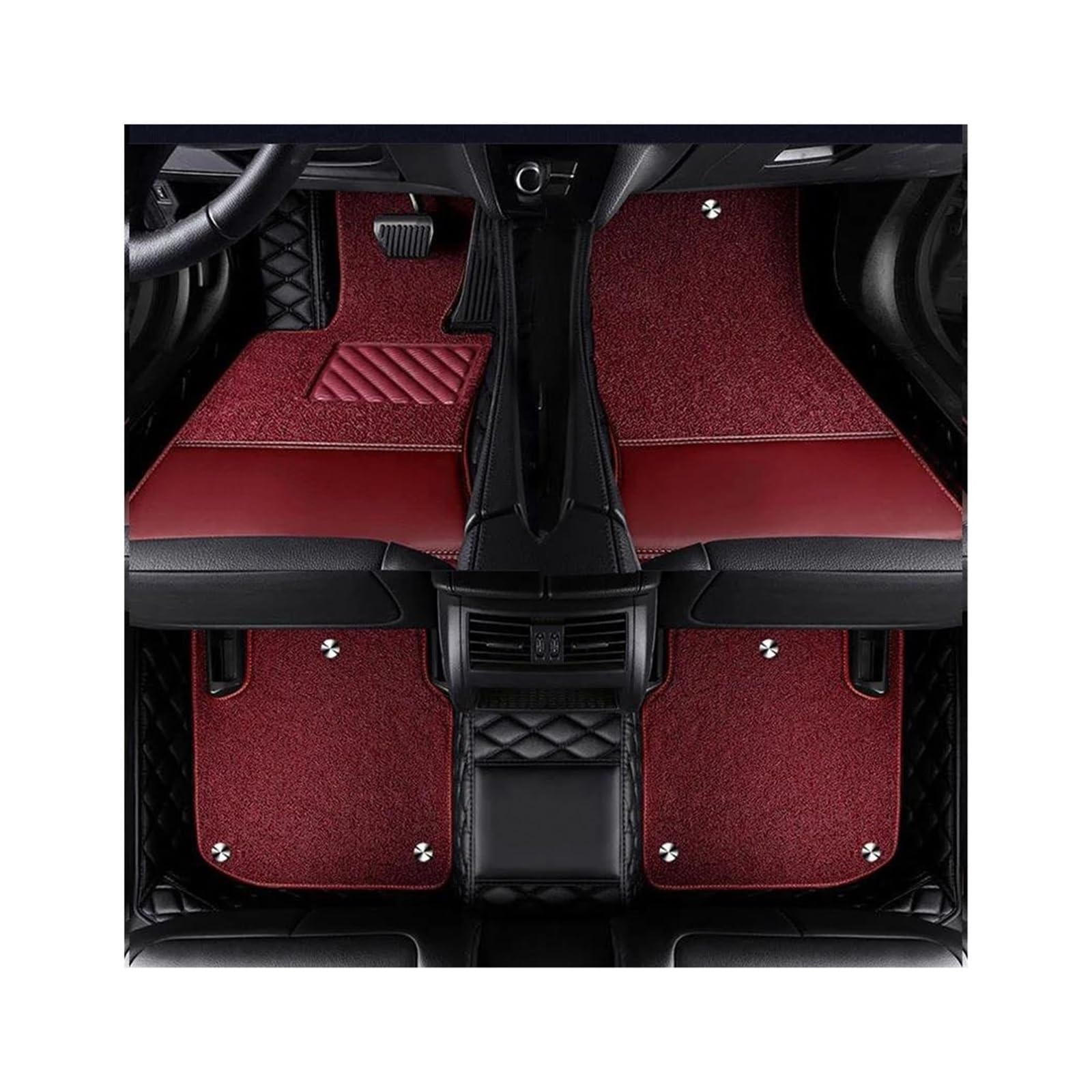 CAVINBDZ Für B&MW 3er M3 E36 E30 E46 E90 E91 E92 E93 F30 F31 F80 F34 F35 G20 G28 G80 Custom Car Floor Mat Auto-Fußmatten-Teppiche(Double Laye 4) von CAVINBDZ