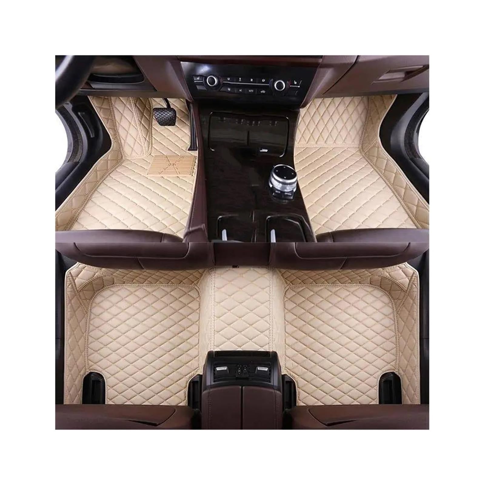 CAVINBDZ Für CRV Für CR-V 2012 2013 2014 2015 2016 Auto Boden Matte Auto wasserdichte Teppiche Teppiche Innen Zubehör Auto-Fußmatten-Teppiche(Black beige) von CAVINBDZ