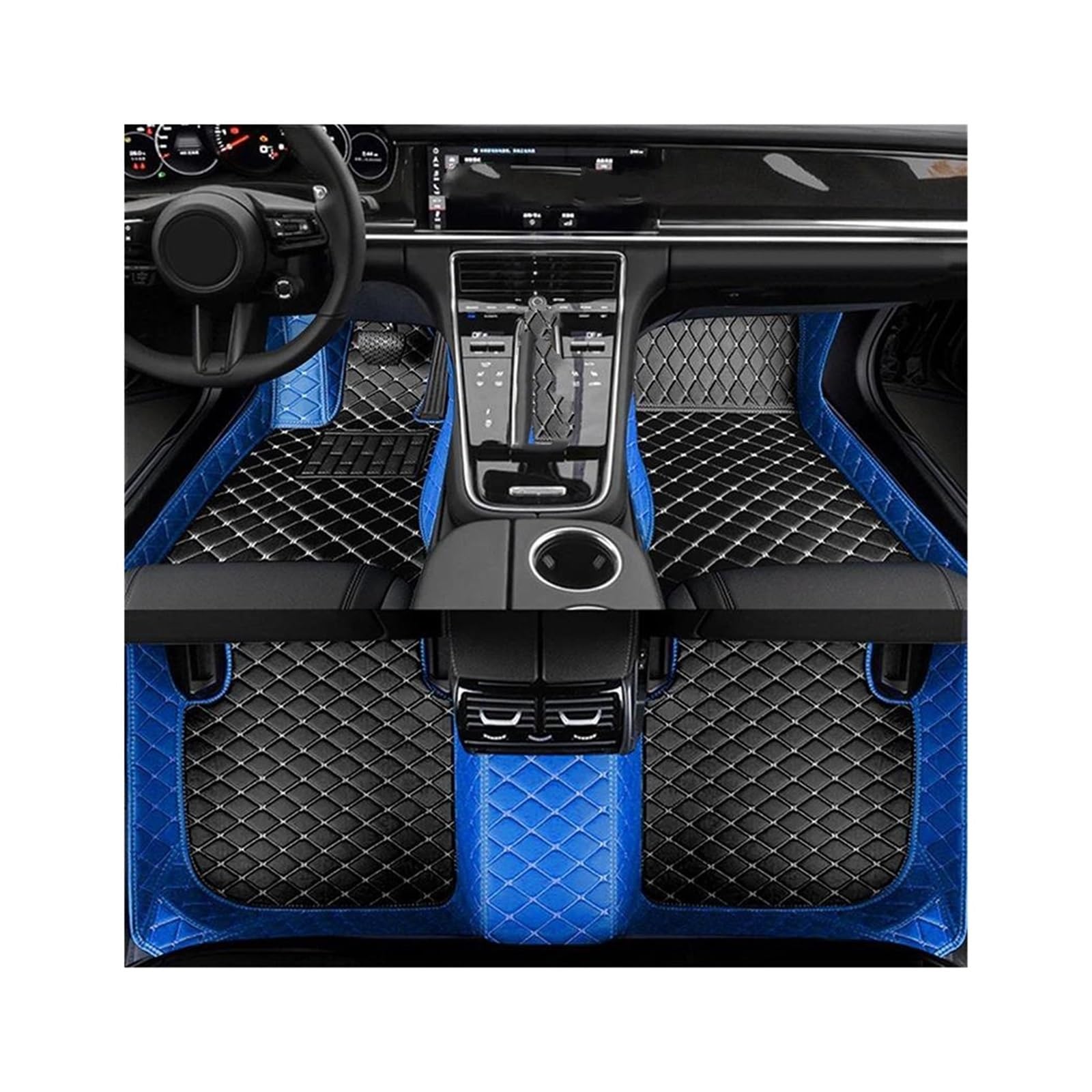 CAVINBDZ Für Citroen C2 C3 C4 C5 C6 DS3 DS4 DS4 DS5 DS7 Custom Car Fußmatten Leder Fuß Pads Teppich Abdeckung Auto-Fußmatten-Teppiche(2) von CAVINBDZ