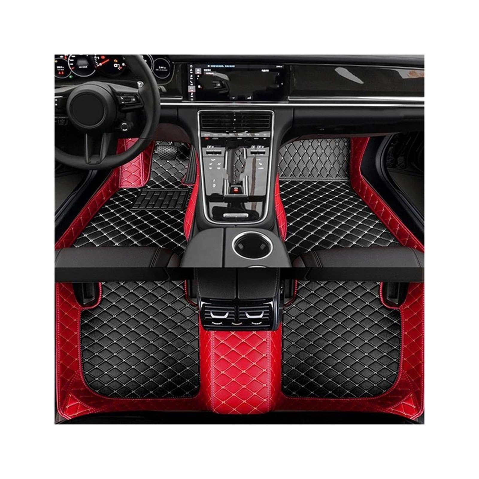 CAVINBDZ Für Citroen C2 C3 C4 C5 C6 DS3 DS4 DS4 DS5 DS7 Custom Car Fußmatten Leder Fuß Pads Teppich Abdeckung Auto-Fußmatten-Teppiche(9) von CAVINBDZ