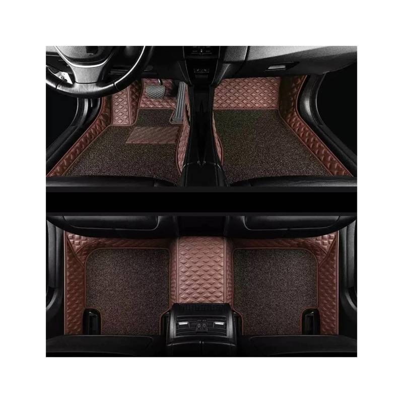 CAVINBDZ Für F&iat Für Freemont 5-Sitze 2012-2016 Custom Car Boden Matte Leder Wasserdicht Schützen Teppiche Innen Zubehör Auto-Fußmatten-Teppiche(Double 3) von CAVINBDZ