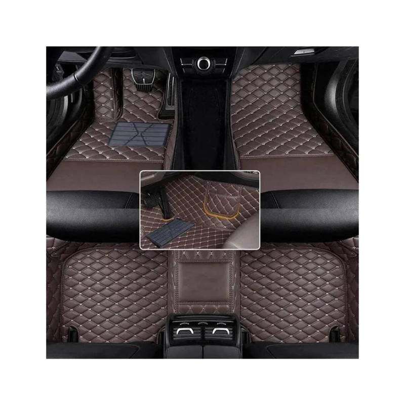 CAVINBDZ Für Hyundai Für Kona 2018 2019 2020 2021 2022 Leder Auto Boden Matte Fuß Pads Teppich Pad Auto Zubehör Auto-Fußmatten-Teppiche(14) von CAVINBDZ