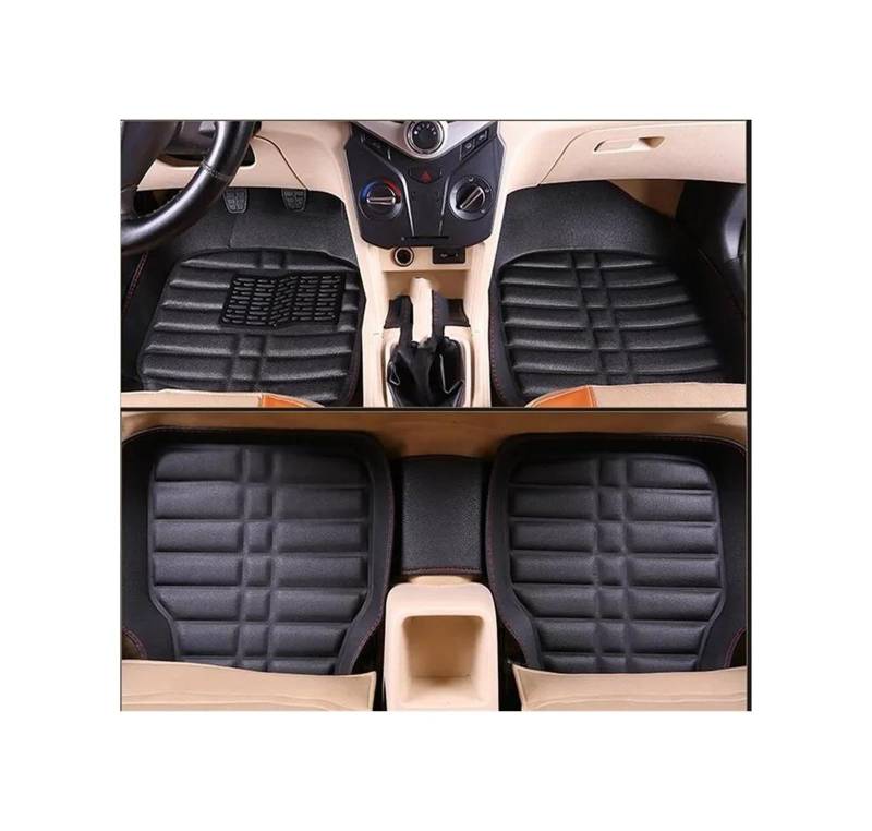 CAVINBDZ Für Opel Für Vauxhall Für Mokka 2013 2014 2015 2016 2017 2018 Auto Fußmatten Wasserdicht Pads Fuß Teppiche Boden Abdeckungen Auto-Fußmatten-Teppiche(Schwarz) von CAVINBDZ