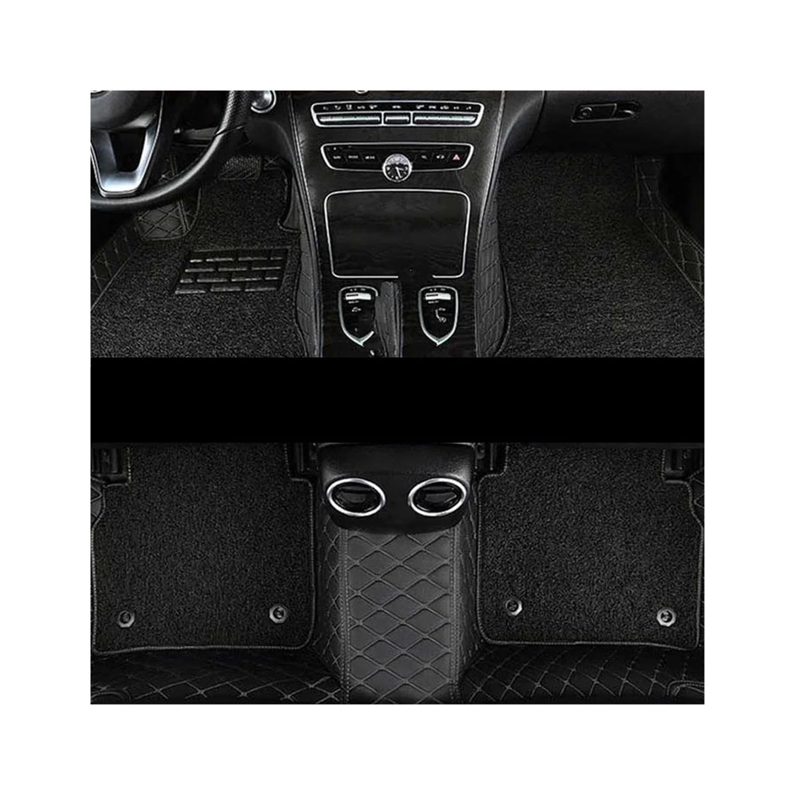 CAVINBDZ Für R&Ange R&Over Für Evoque 2015 2016 2017 2018 Auto Boden Matte Teppiche wasserdichte Leder Teppich Fuß Pad Schützen Zubehör Auto-Fußmatten-Teppiche(Set,2) von CAVINBDZ