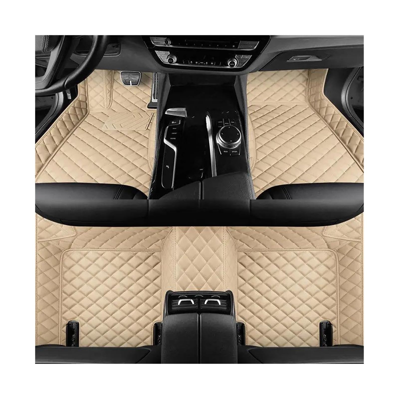 CAVINBDZ Für VW Für Golf 8 2021-2022 Custom Car Fußmatten wasserdichte Leder Teppiche Teppiche Fuß Pads Auto Zubehör Auto-Fußmatten-Teppiche(Type A,2) von CAVINBDZ