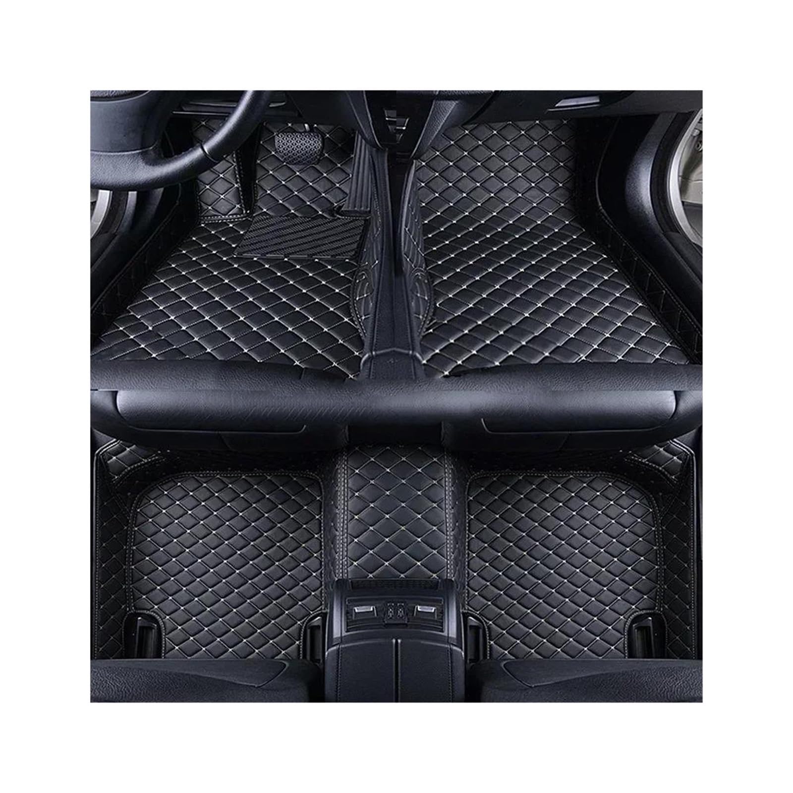 CAVINBDZ Für VW Für P&assat B5 2003-2007 B6 2008-2011 Custom Car Fußmatten Leder wasserdichte Fuß Pads Teppich Teppich Pad Auto-Fußmatten-Teppiche(4,B5 2003-2007) von CAVINBDZ