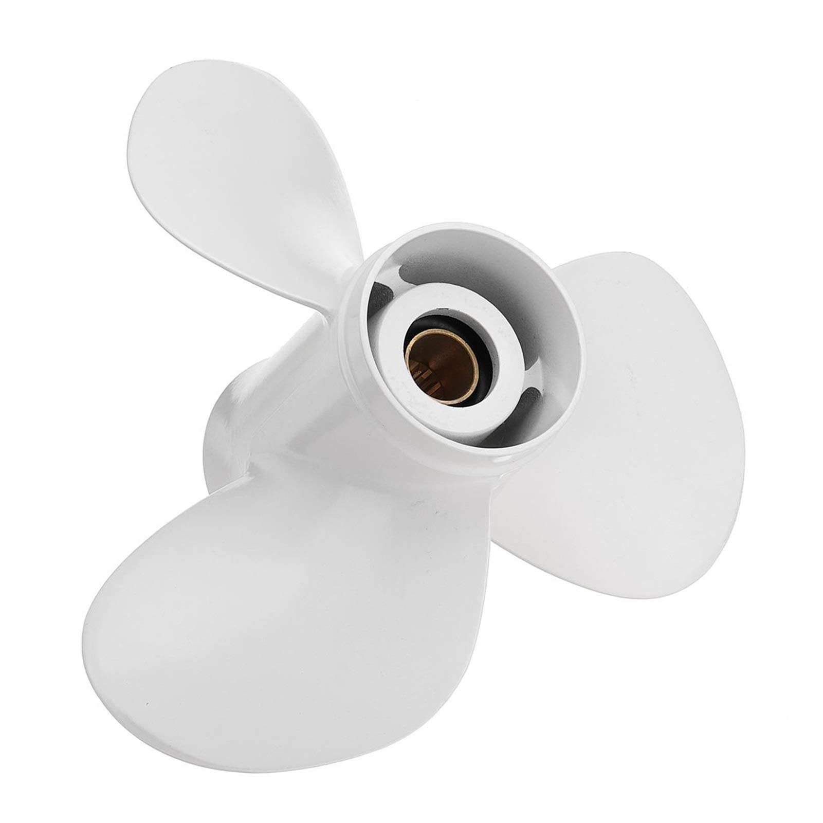 CAXUMO 663-45958-01-EL Marine-Außenbordpropeller 11 1/4 x 14 Aluminium, for Yamaha, 25–60 PS, weißes 3-Blatt-Außenbord-Zubehör Propeller Außenborder von CAXUMO