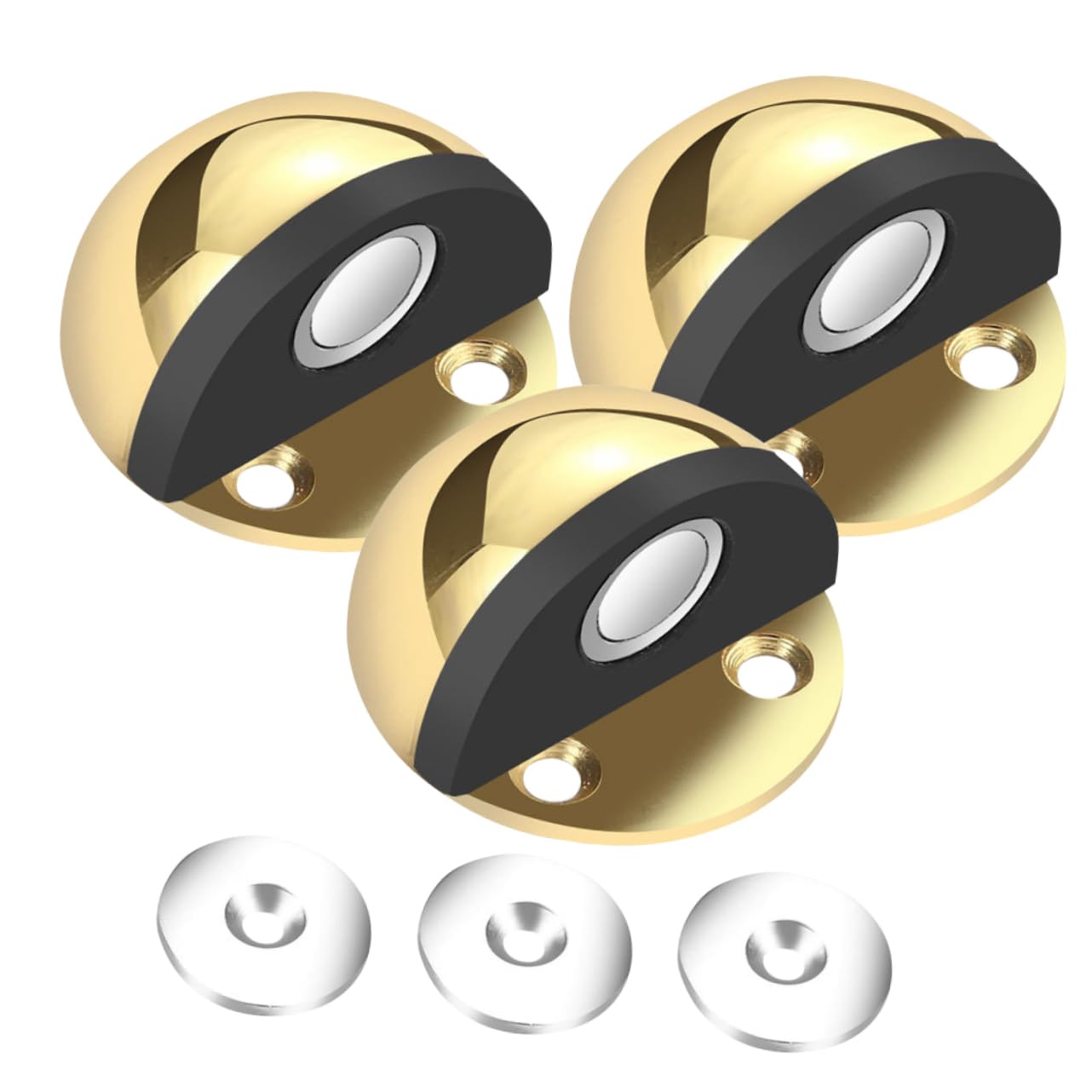 CAXUSD 3 Stück Türstopper Türstopper Für Wand Bodenmontage Türstopper Magnetische Türschnäpper Scheunentürstopper Türstopper Für Boden Kleiner Türstopper Aus Gummi Golden von CAXUSD